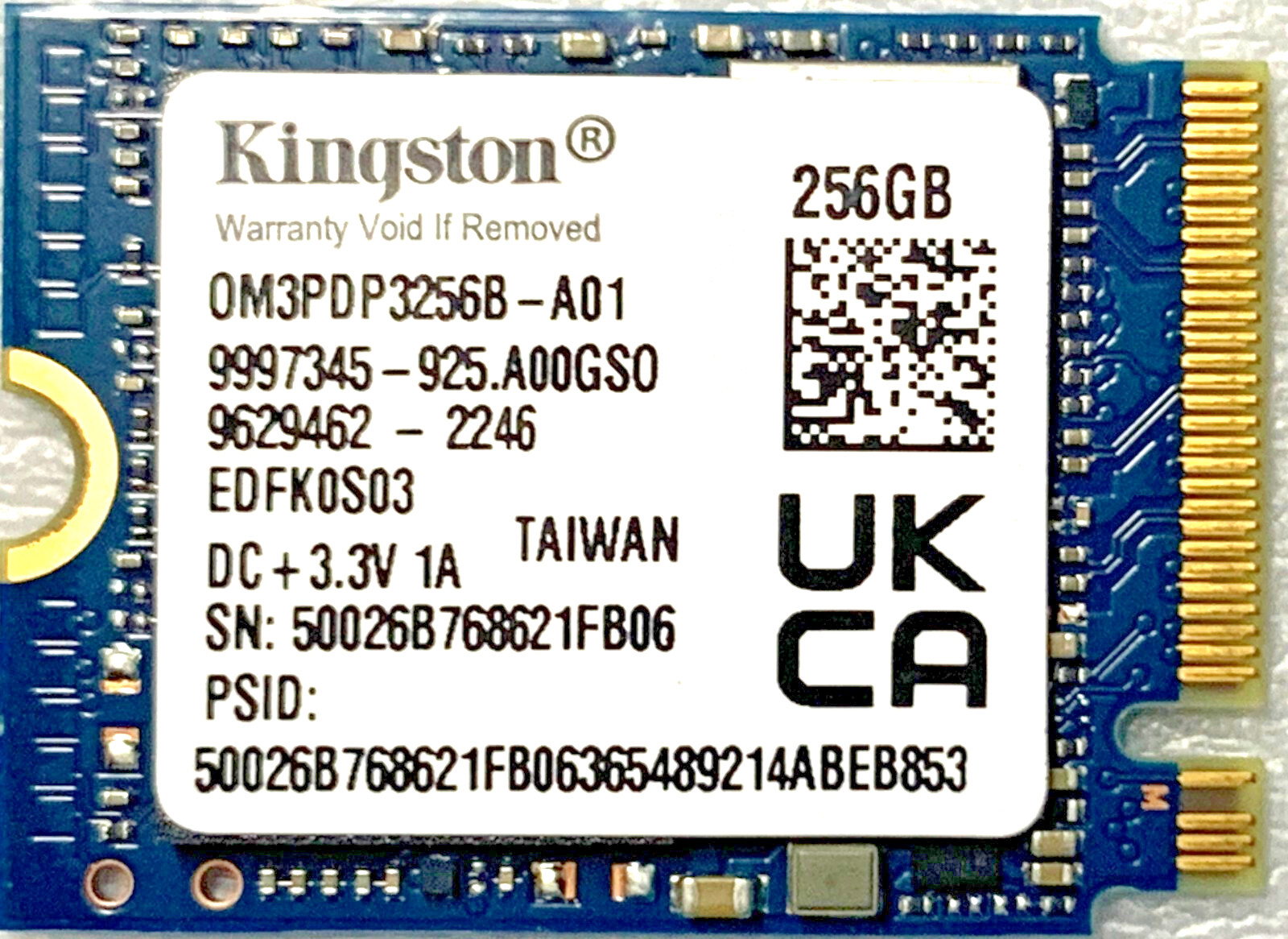 Lot of 100 New pull Open Box Kingston 256GB 2230 SSD M.2 NVMe Steam Deck Surface