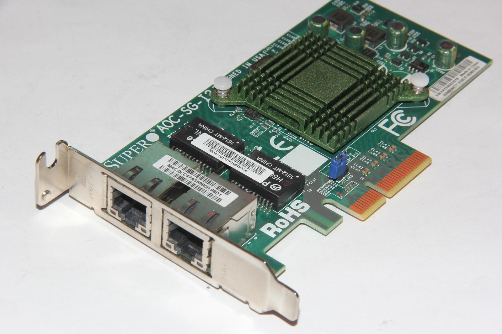 SUPERMICRO AOC-SG-I2 Dual Port Gigabit Network Interface Card