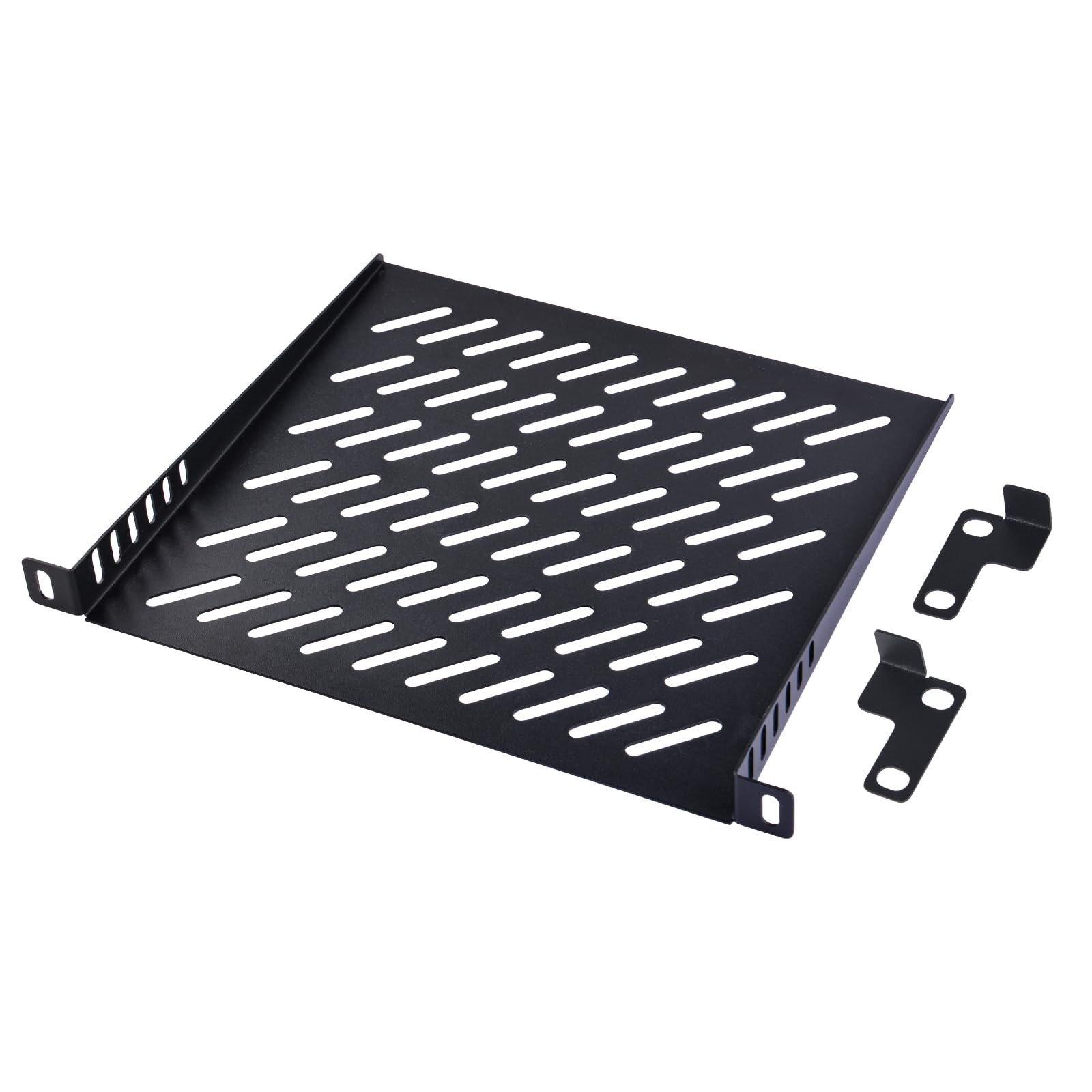 0.5U Rack Shelf for 10 inch Server Rack, 7.87" Depth Vented Rack Mount Cantil...