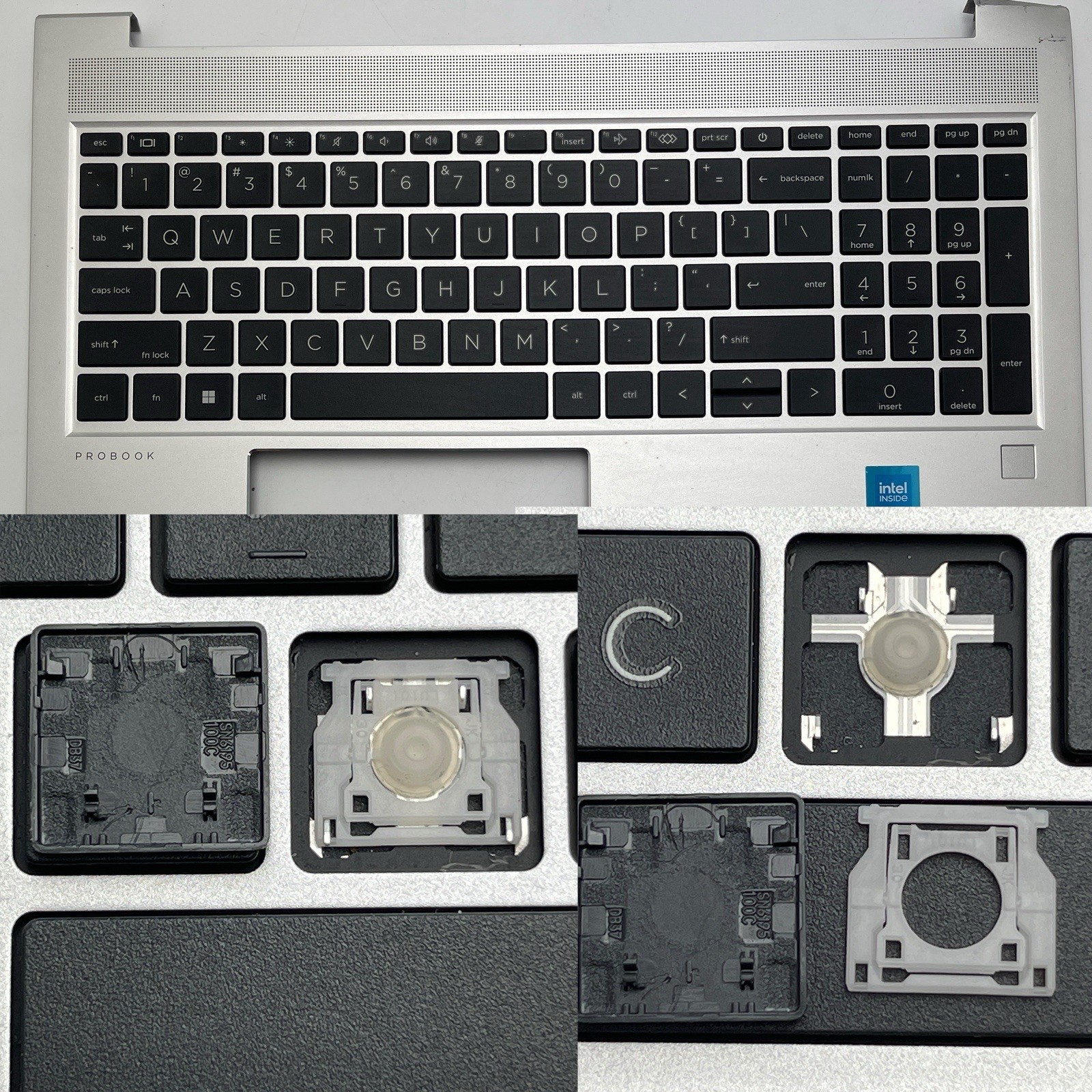 SINGLE KEY CAP & PLASTIC HINGE CLIP HP Probook 450 G9 XBQC US REV 3A