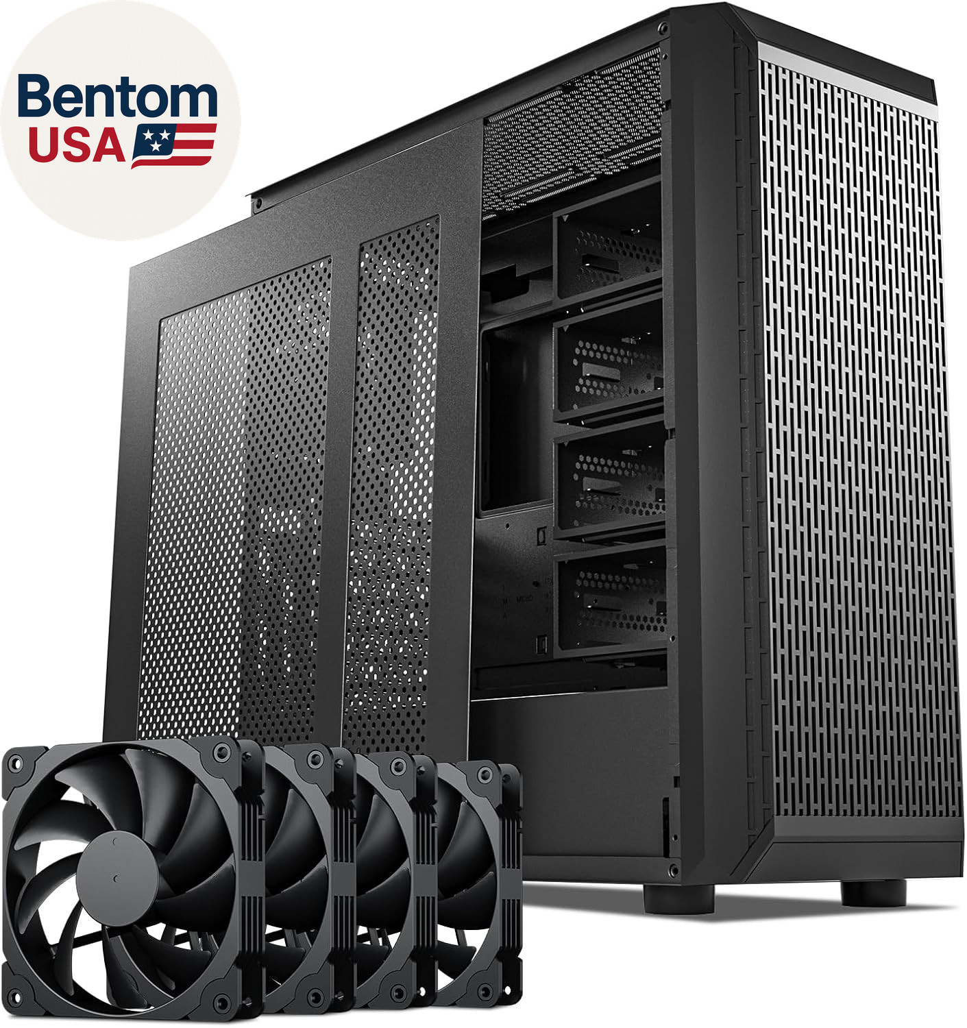 Classico Storage Master ATX NAS Computer Case Mid Tower with 4X120Mm Fans, USB 3