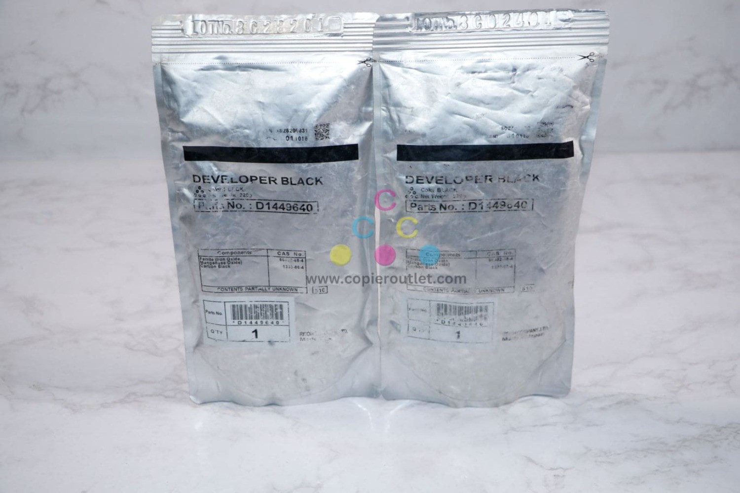 2 Cosmetic Genuine Ricoh C3002,C3502,C4502 Black Developers D1449640(D144-9640)
