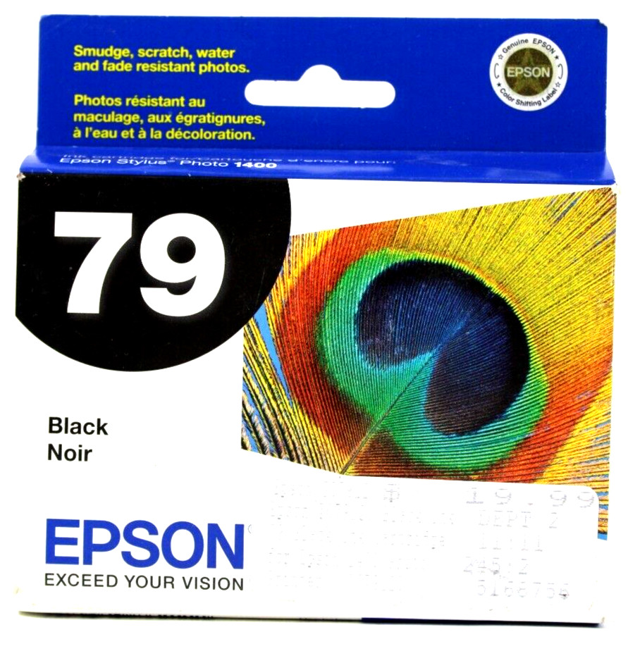 Genuine Epson 79 Black T079120 OEM Brand New Factory Sealed Exp 11/2011