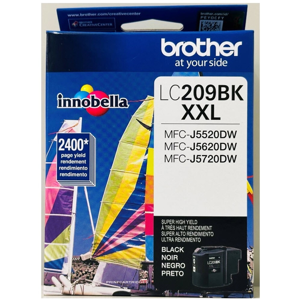 Genuine Brother LC209Bk XXL Black Ink Cartridge for MFC-J5620DW, MFC-J5720