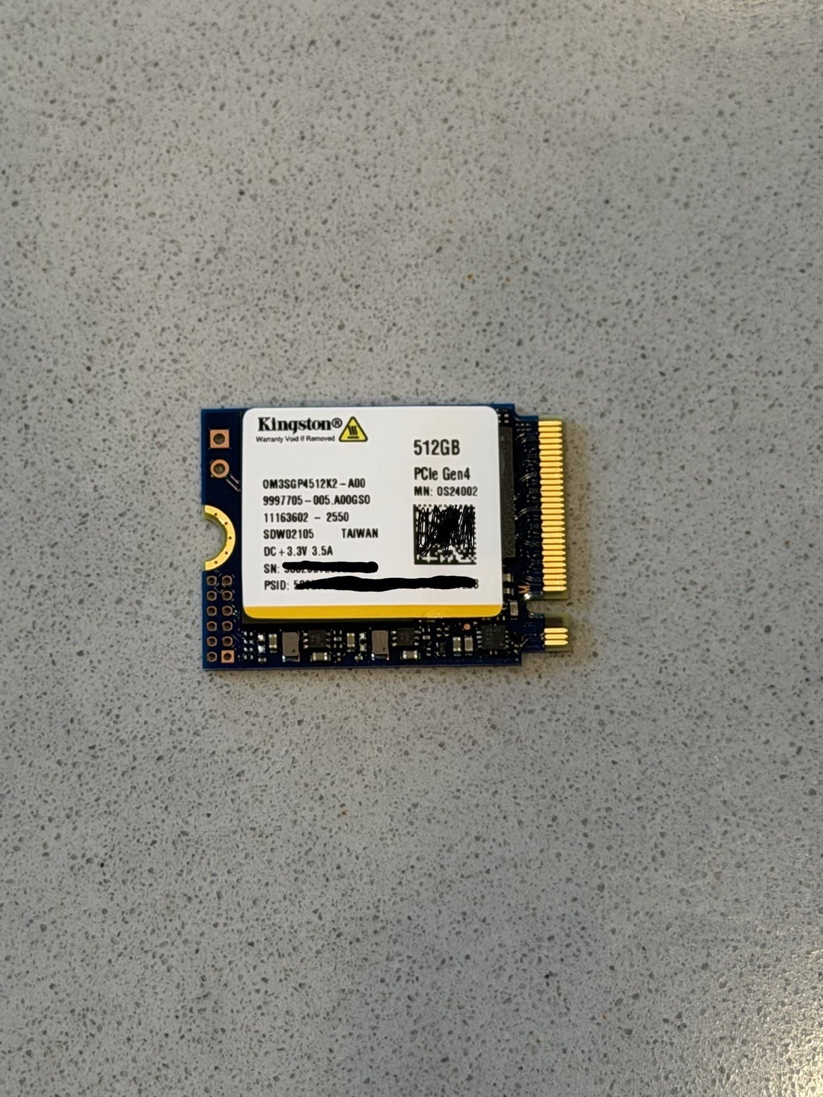 Kingston 512GB M.2 2230 NVMe PCIe Gen4 SSD