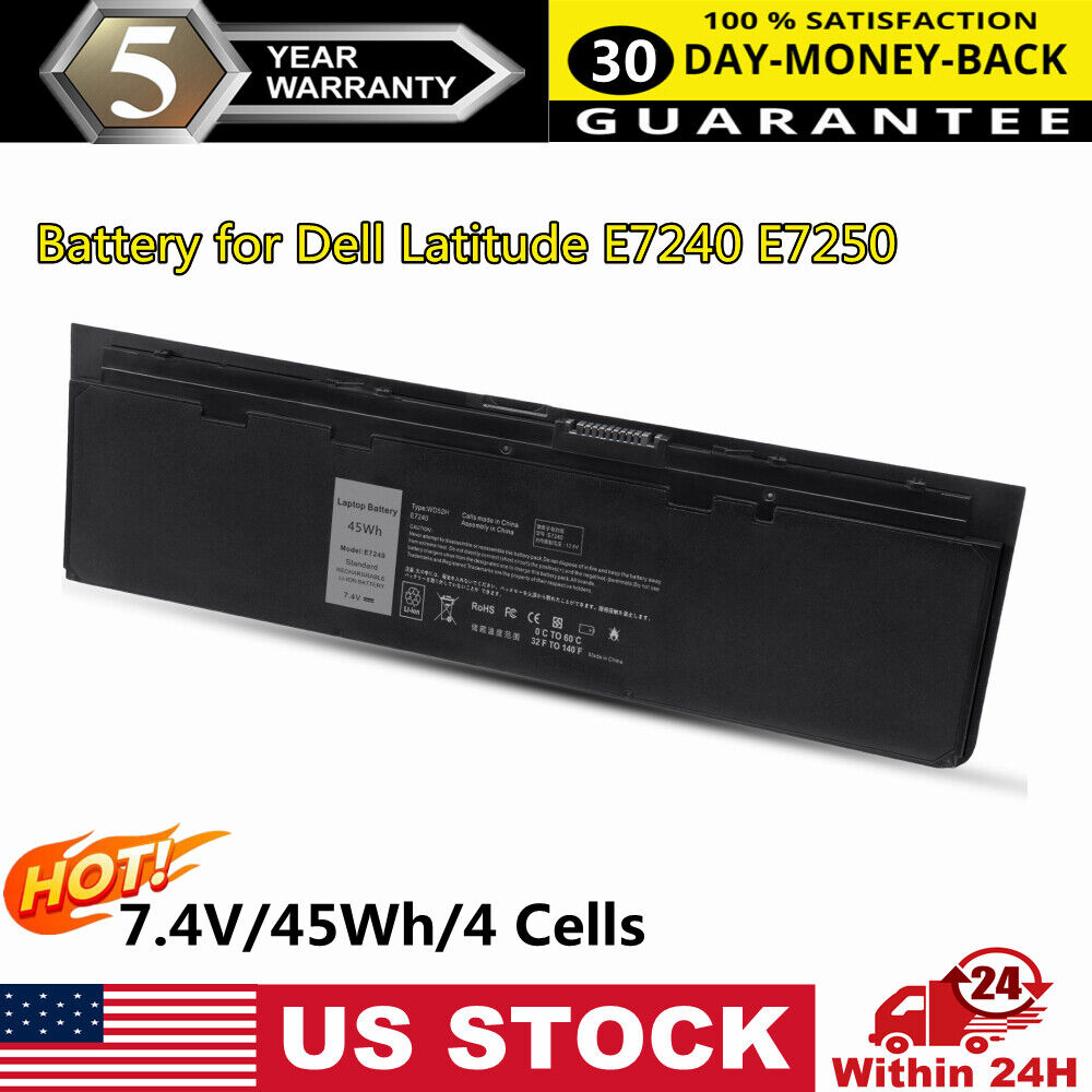 Lot 10Pcs WD52H Battery for Dell Latitude E7240 E7250 GVD76 VFV59 451-BBFW KWFFN