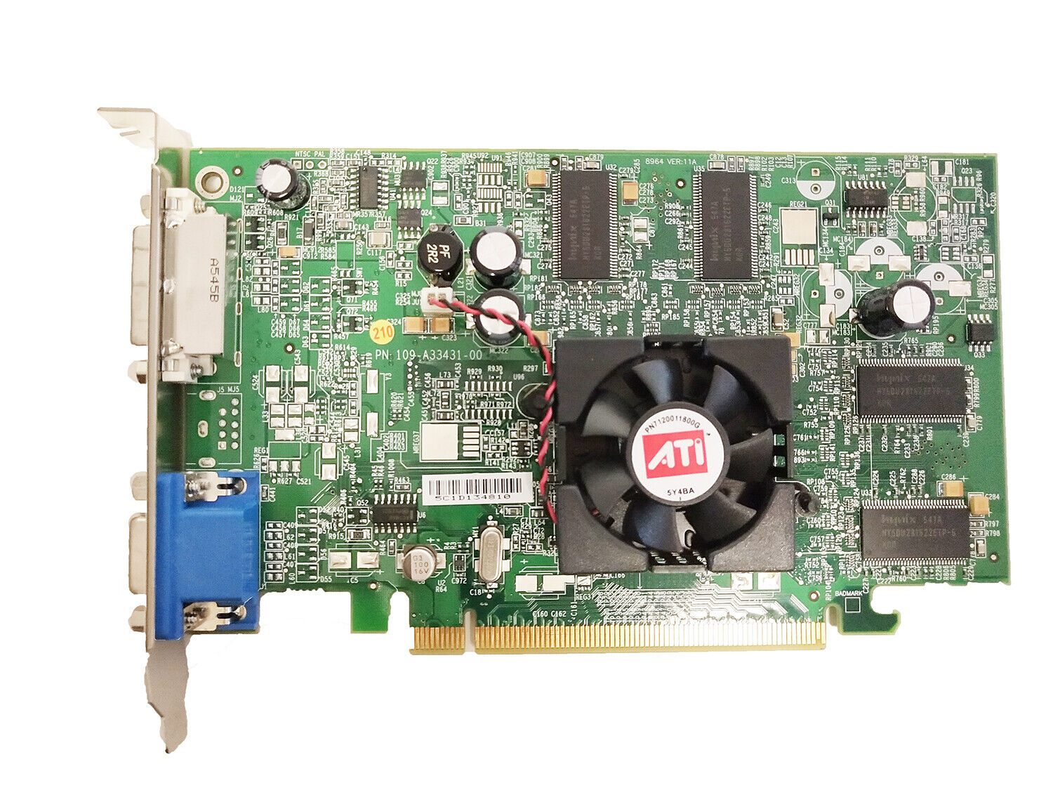 For Dell ATI Fire GL V3100 128MB VGA / DVI PCI-x16 Video Graphics Card 0P9222