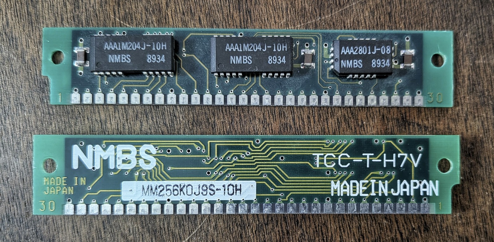 Lot of 2 - Vintage NMBS TCC-T-H7V - MM256K0J9S-10H Memory Japan 8MB