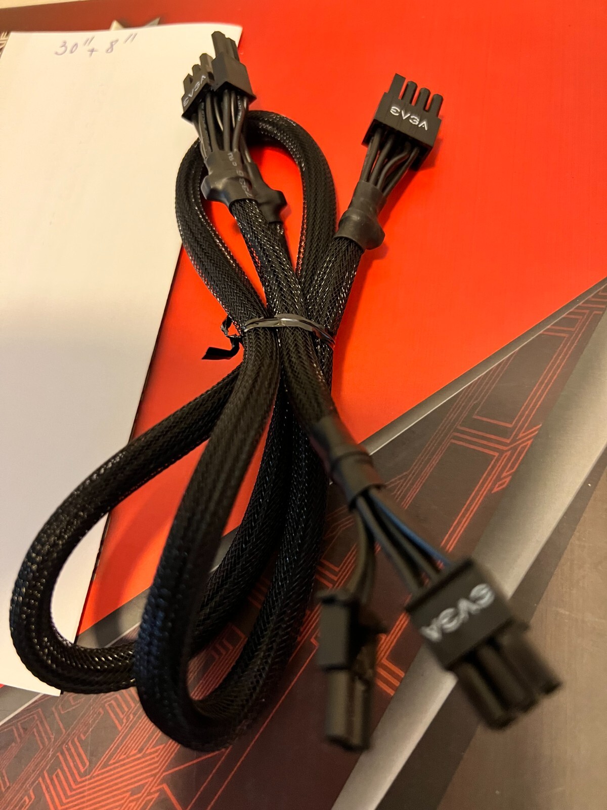 Lot 2 Pcs EVGA SuperNOVA   8 PIN TO 8+8 PCIe VIDEO card Power Cable , Original