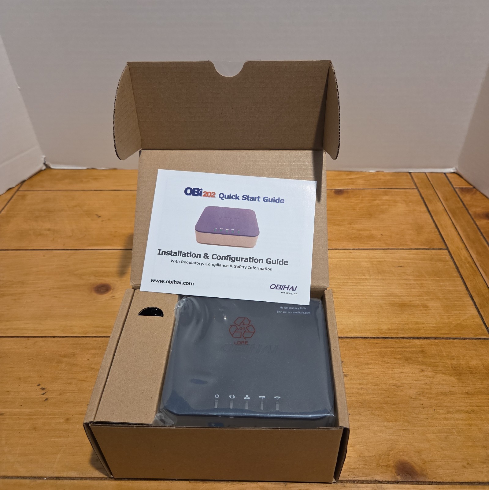 Obihai OBi202 2-Port VoIP Phone Adapter w/Google Voice & Fax - Home Business NEW