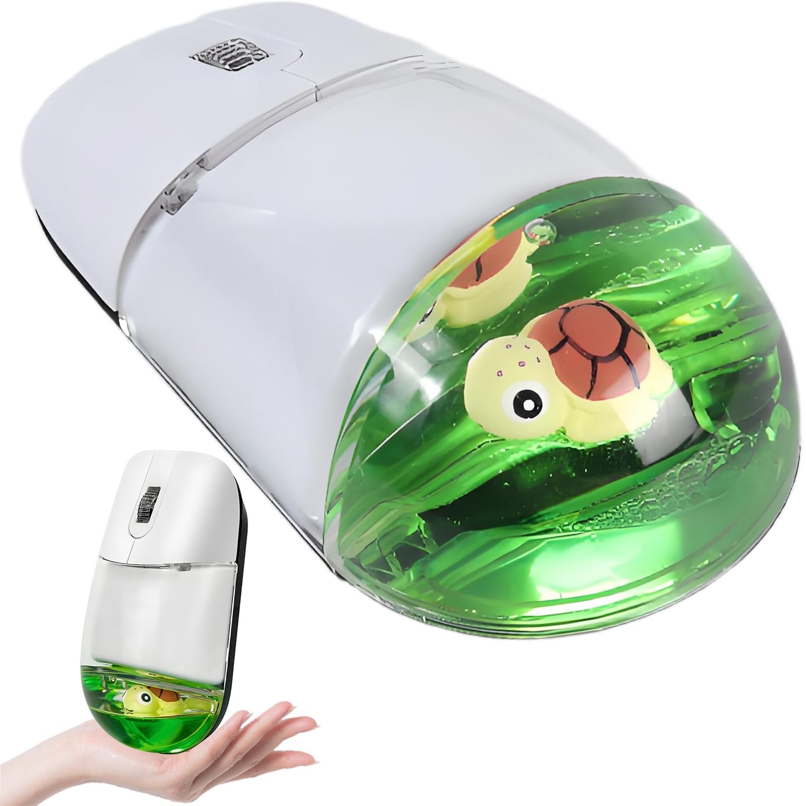 Wireless Mouse -Cute Clear Aqua Design, Water Mouse with Optical Precision, S...