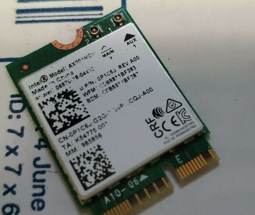  Intel NGFF Dual Band 802.11ac 2.4Gbps WiFi Bluetooth 5.0 AX201NGW P1C6J