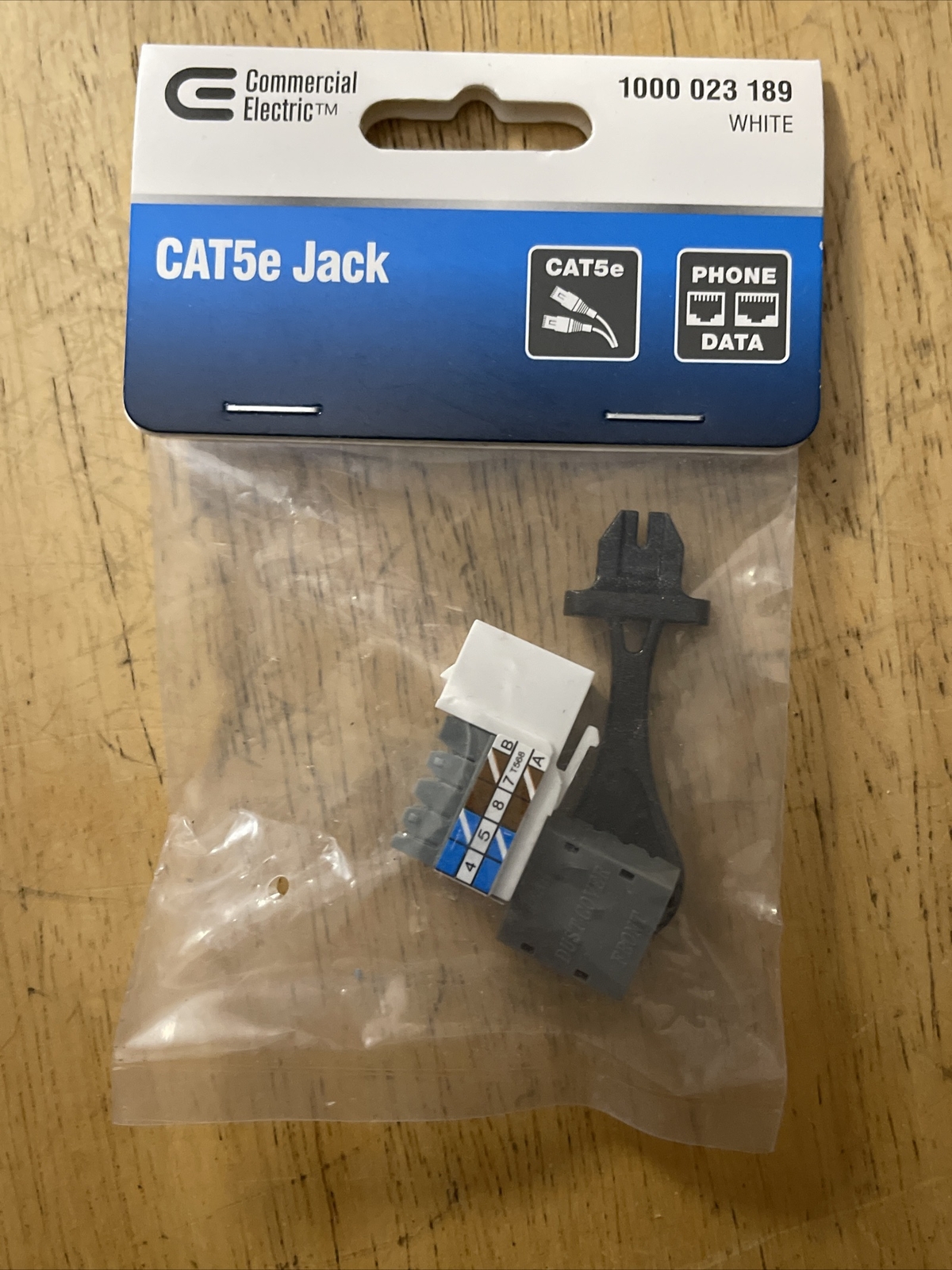 CE TECH CAT 5E JACK # 1000023189 WHITE NEW