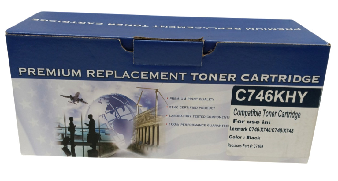 Premium Toner Black C746KHYfor Lexmark C746 / X746 / C748X /X748 [SEALED]