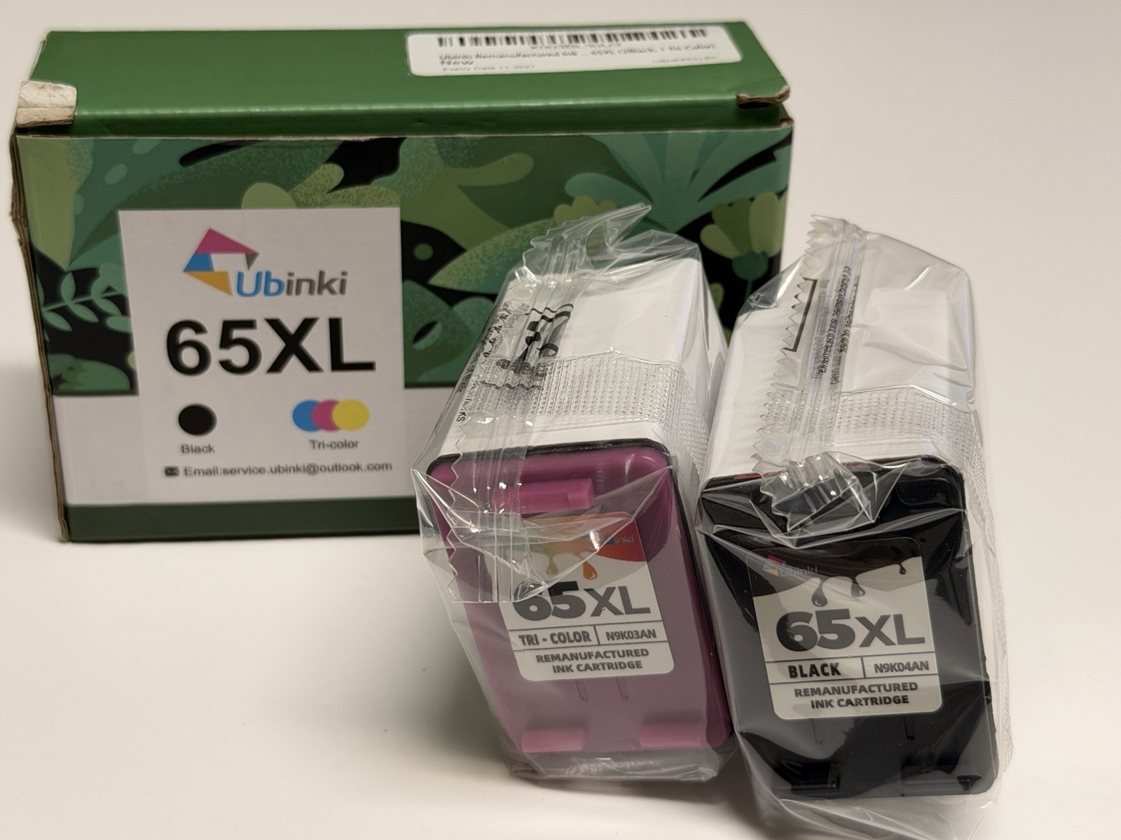 Ubinki 65XL Ink Cartridges Black/Color Combo Pack Replacement for HP Ink