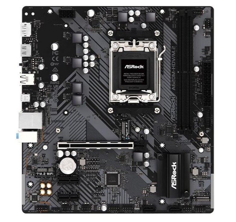 For Asrock A620M-HDV/M.2 AMD A620 Socket AM5 Micro ATX DDR5 Motherboard Test OK