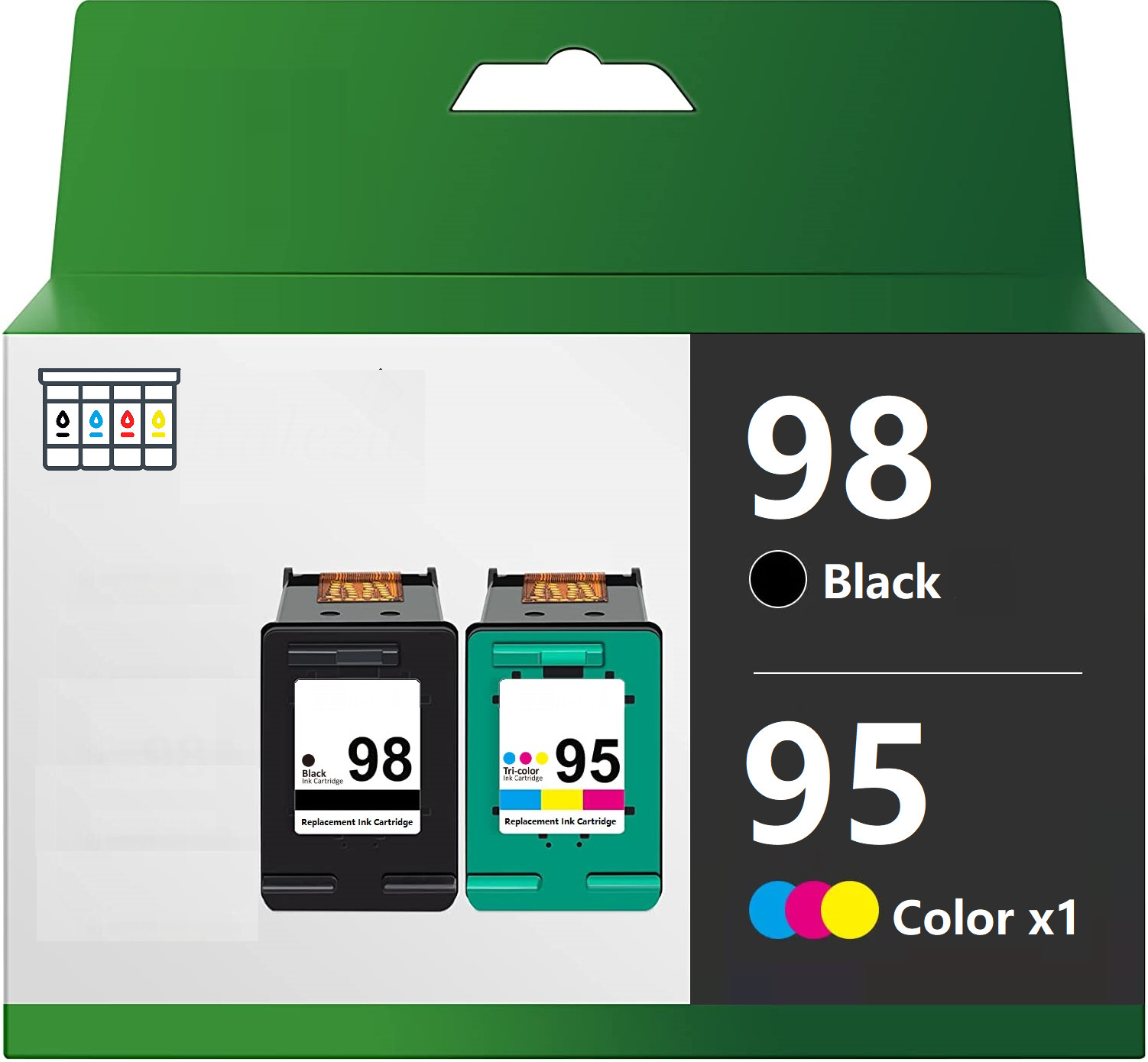2PK Compatible For HP 98 95 Ink Photosmart 2570 2575 2575v 2575xi 8050 D5069