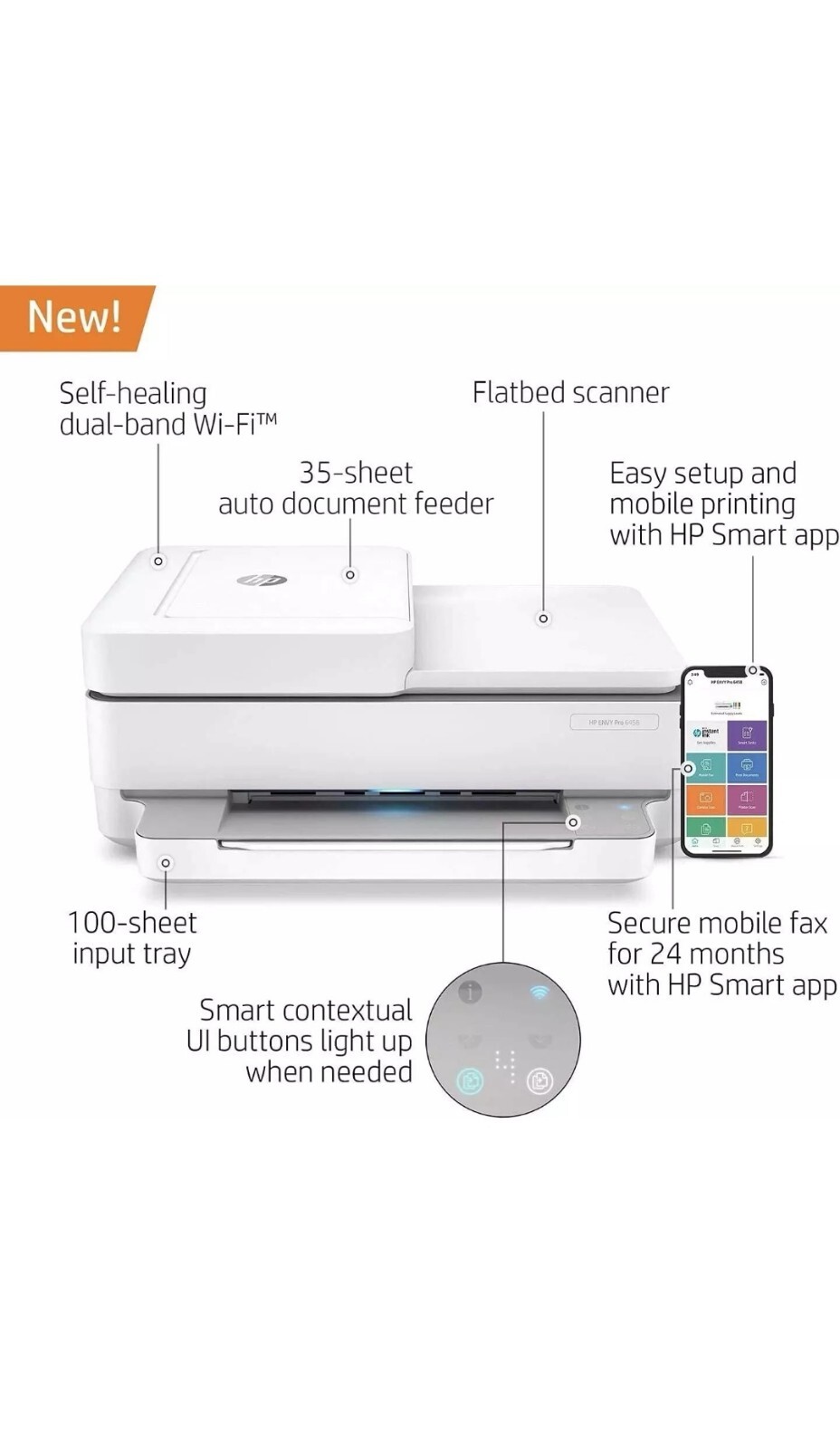 HP Envy Pro 6458 All-in-One Wireless Printer:  Scanning Photo Copy