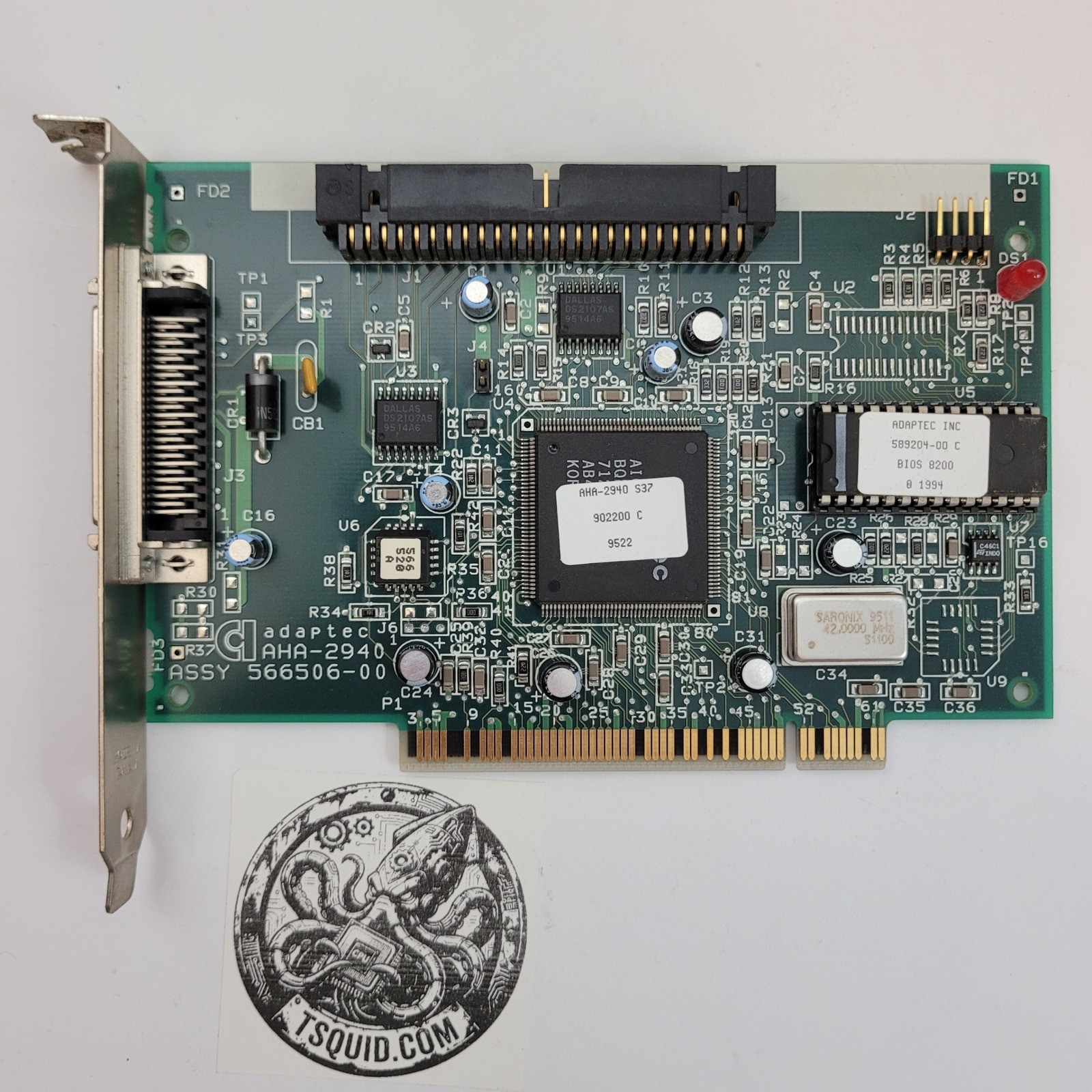 Adaptec AHA-2940 SCSI Host Adapter PCI Controller Card 566506-00 Vintage Tech