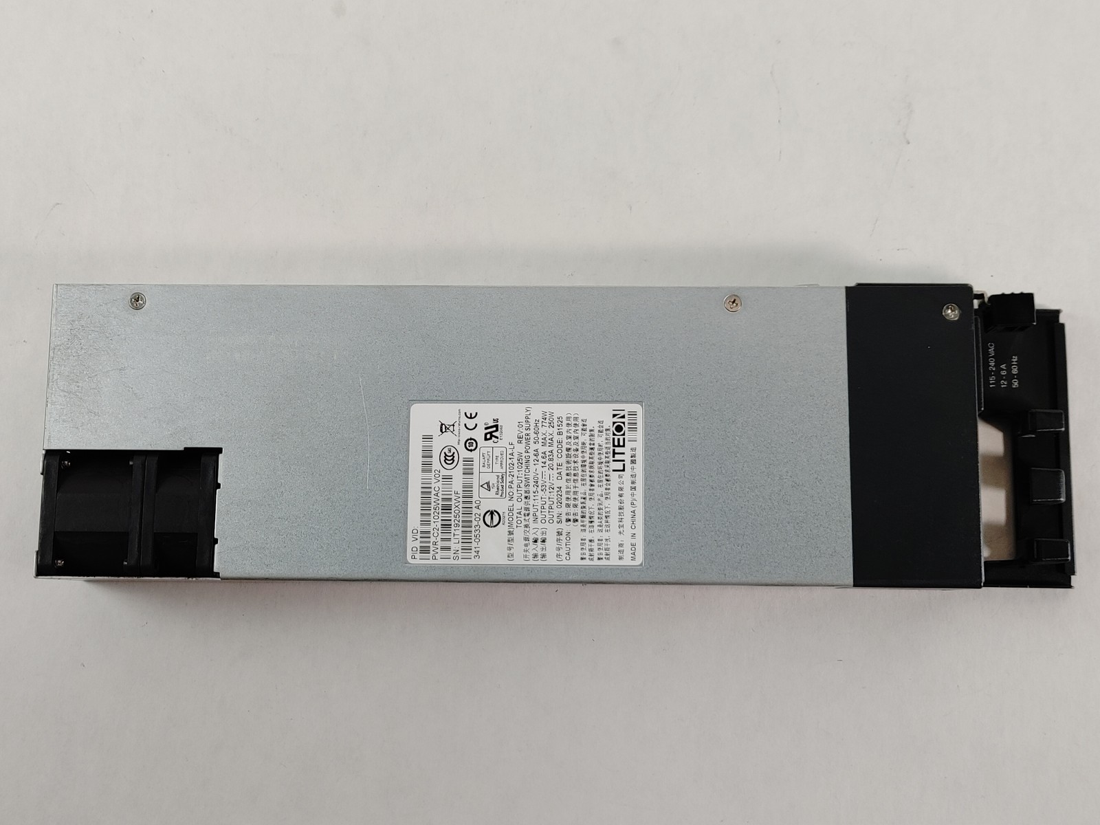 Cisco PWR-C2-1025WAC 1025W Hot Swap 1U Server Power Supply 341-0533-02