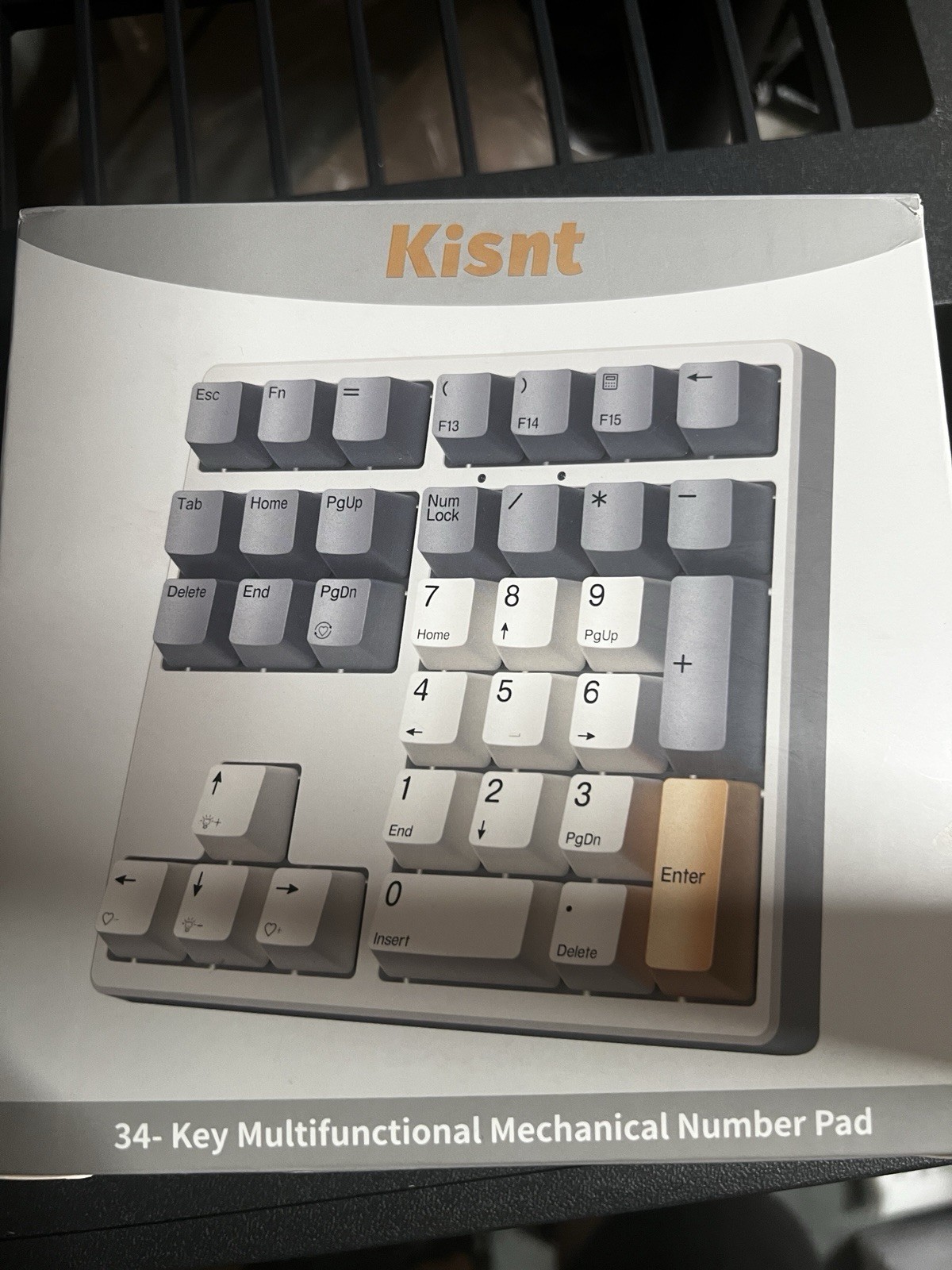 Kisnt Mechanical Number Pad 34 Key Wired USB Numeric Keypad Win/Mac