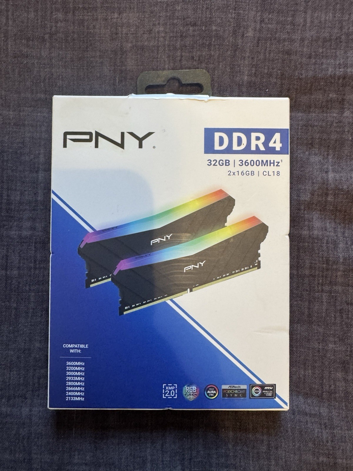 [NEW] PNY RGB 32GB (2x16GB) DDR4-3600 CL18 DIMM XMP 2.0