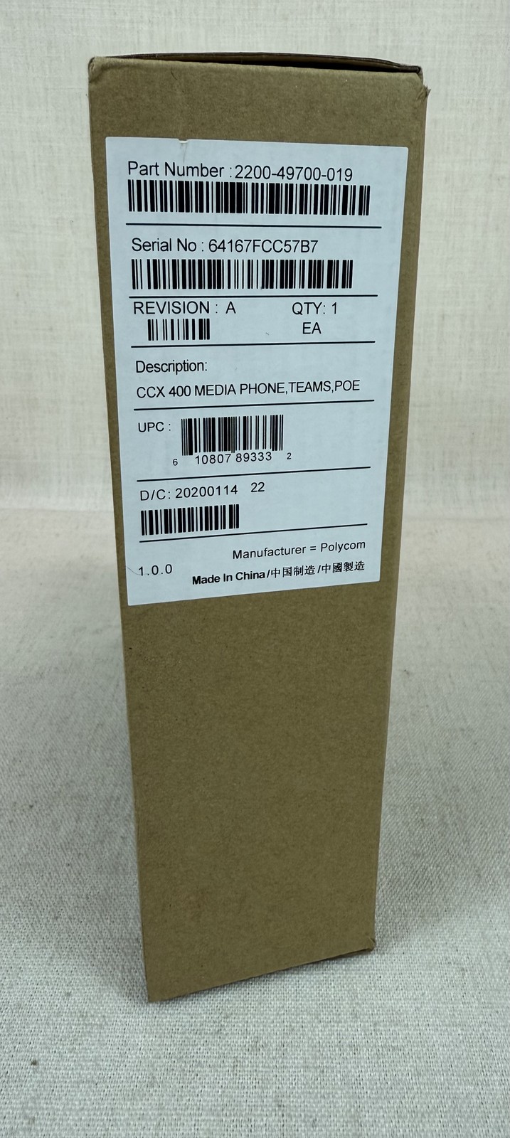 Polycom CCX 400 Business Media VOIP phone, Teams compatible | 2201-49700-001