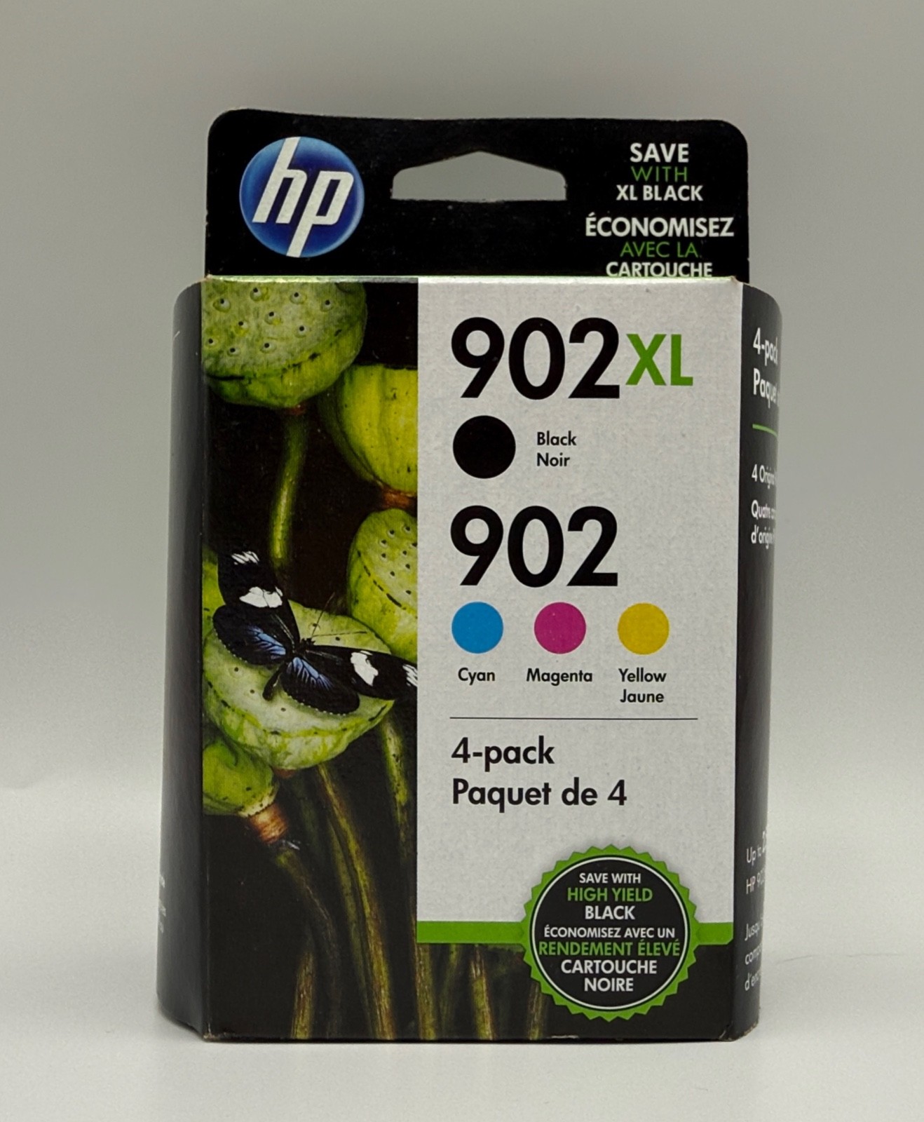 Genuine HP 902XL Black/902 Color Ink Cartridge 4-Pack TOA39AN OEM Best By 01/23
