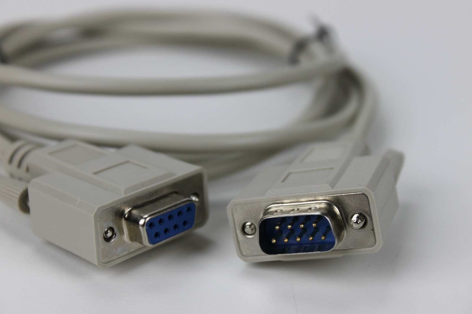 2 X 6 ft DB9 Serial RS-232 Cable – Male to Female – 9-Pin Straight Through
