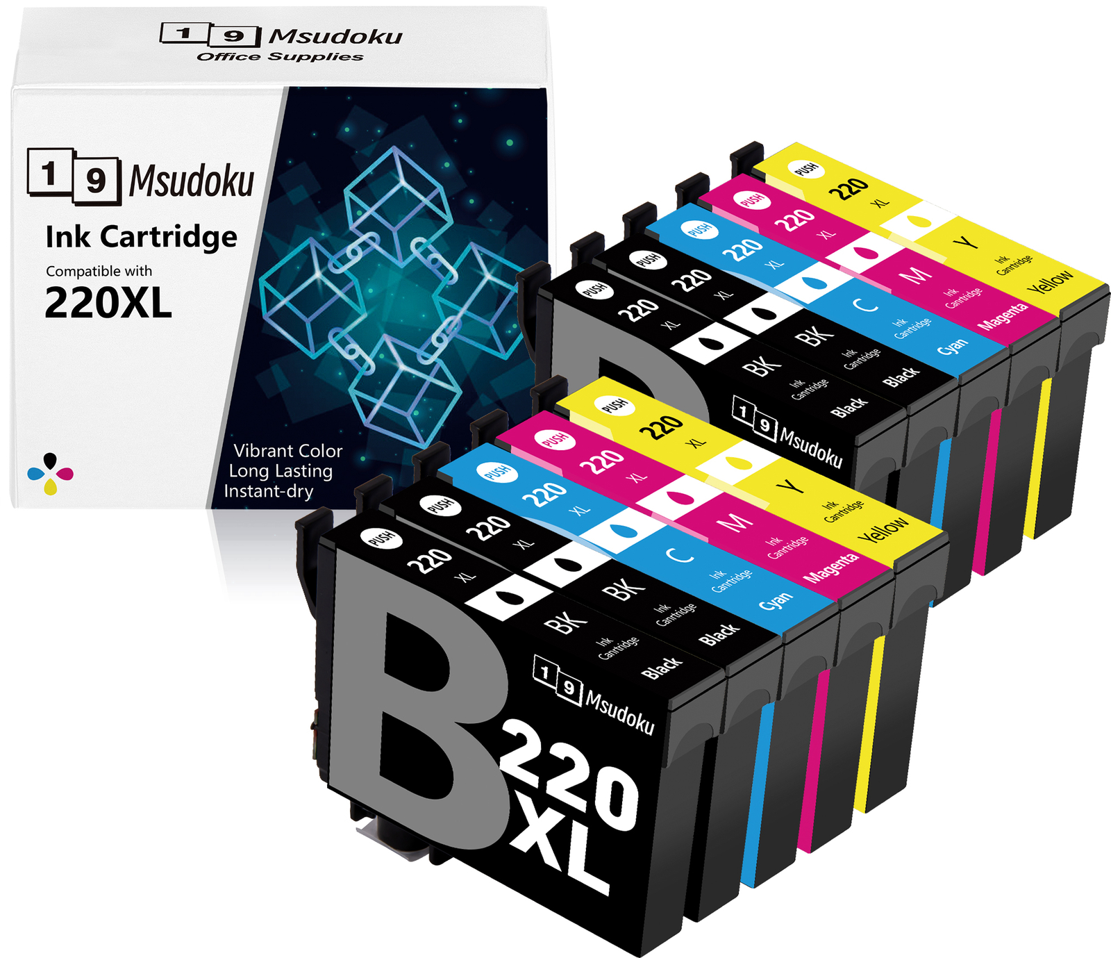 10PK 220XL Ink Cartridges for Epson XP420 WF-2750/2760 WF-2630/2650/2660 Printer