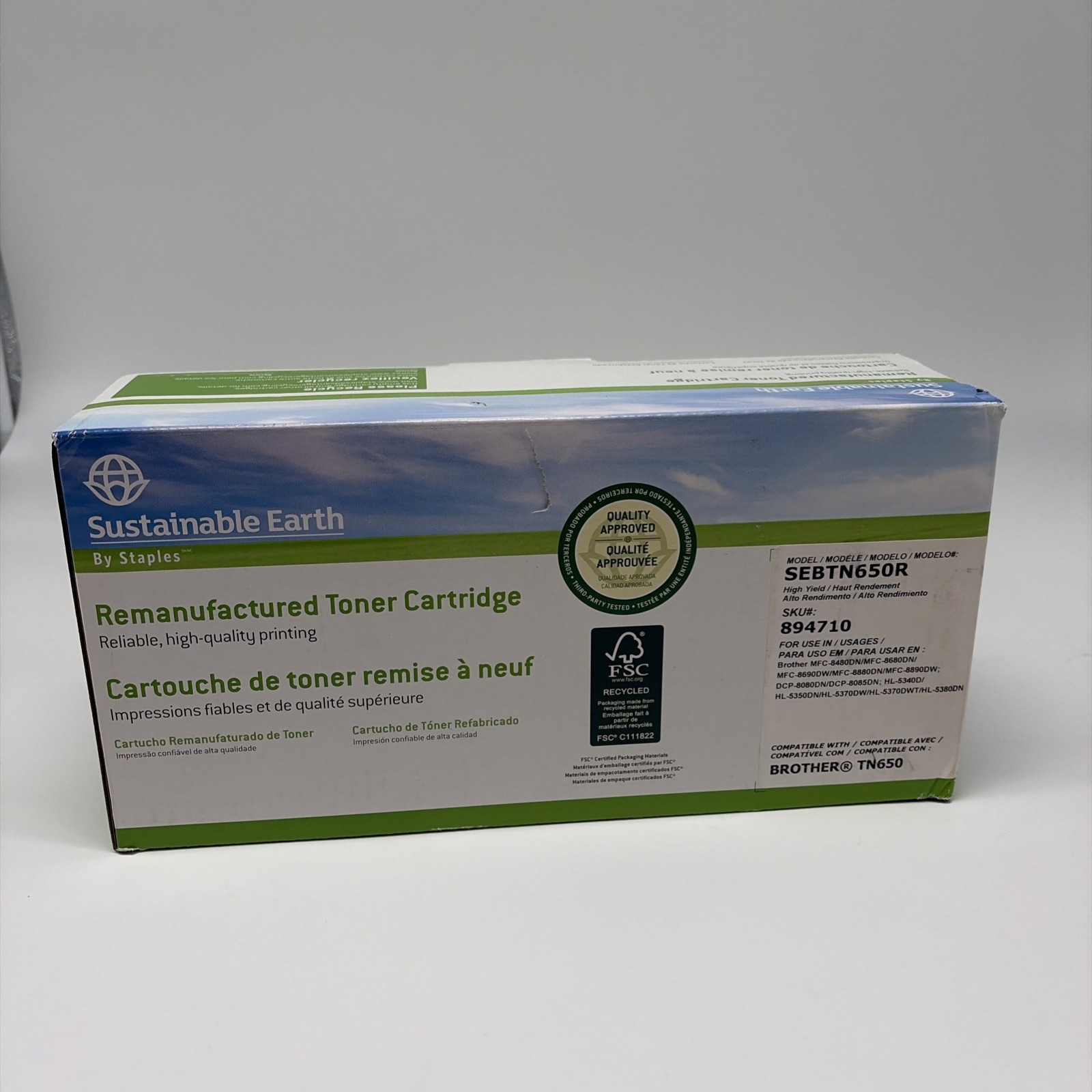Sustainable Earth High Yield Toner Cartridge SEBTN650R - For Brother TN650