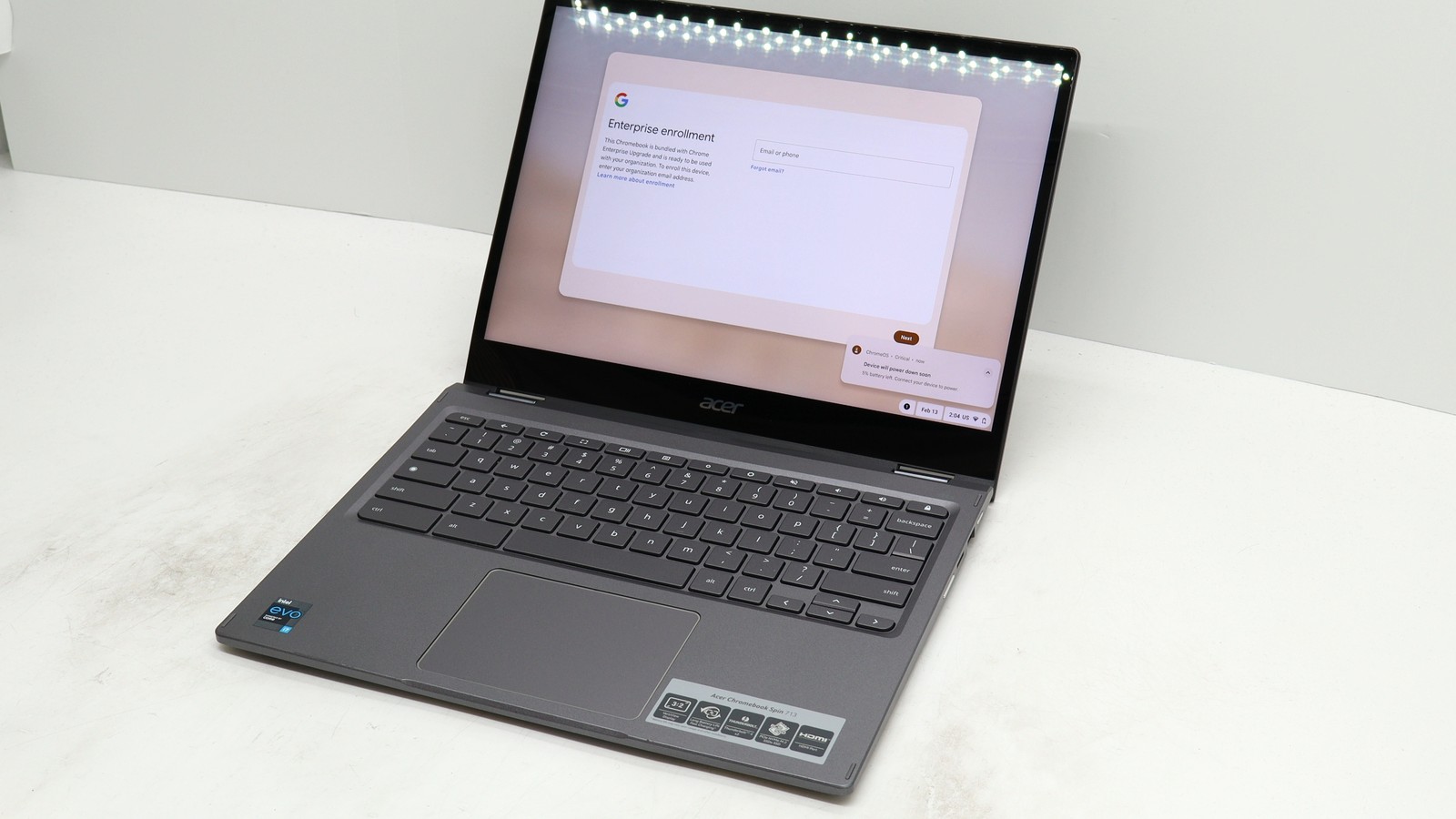 Acer Chromebook Spin 713 13" i7-1165g7 16GB 256GB READ DESC