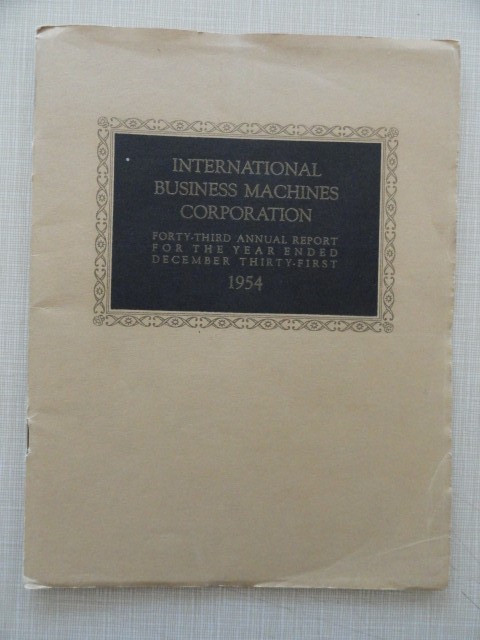 1954 IBM Annual Report - 8"x6" 19 pages - Please read discription - RARE