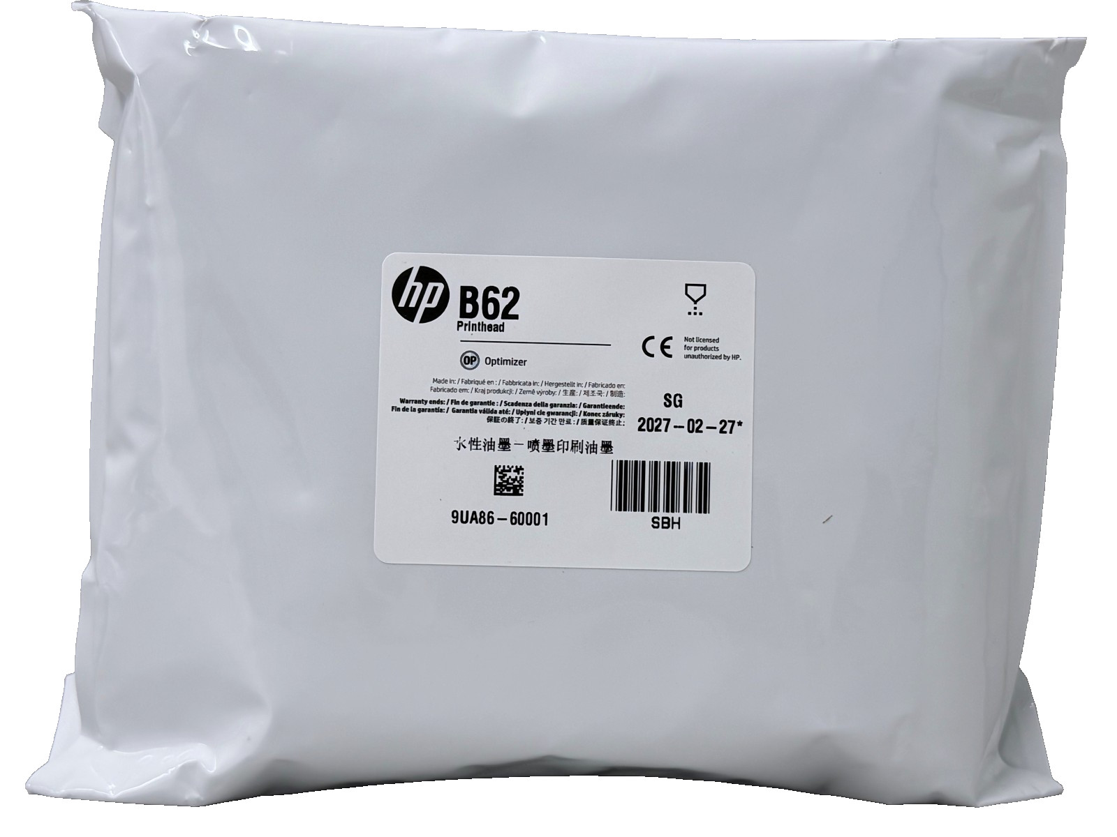New Genuine HP B62 Optimizer Printhead Cartridge [9UA86A]