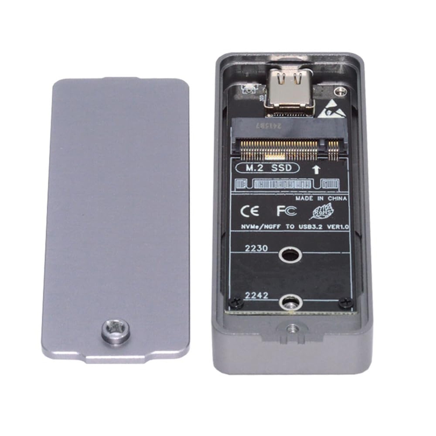 Xiwai 20Gbps Type-C USB3.2 Gen2 USB4 to M-Key M.2 NVMe NGFF SATA 2242/2230mm ...