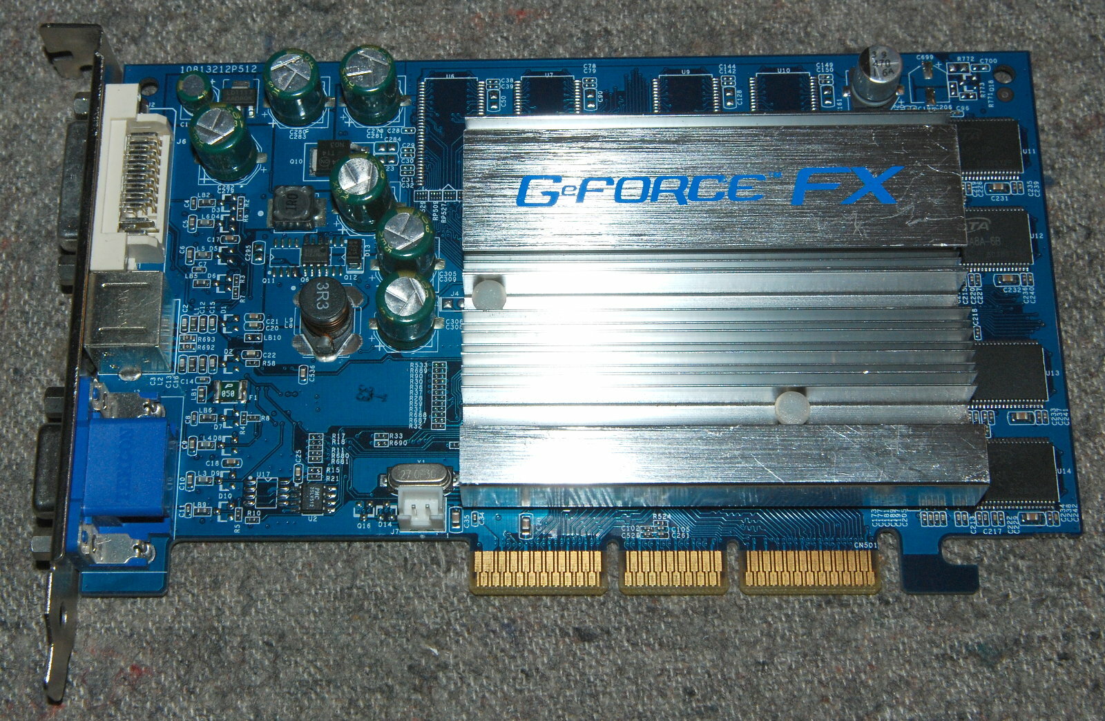Club3D nVIDIA GeForce FX5200 128MB DDR1 AGP VGA card PASSIVE FULL WORK