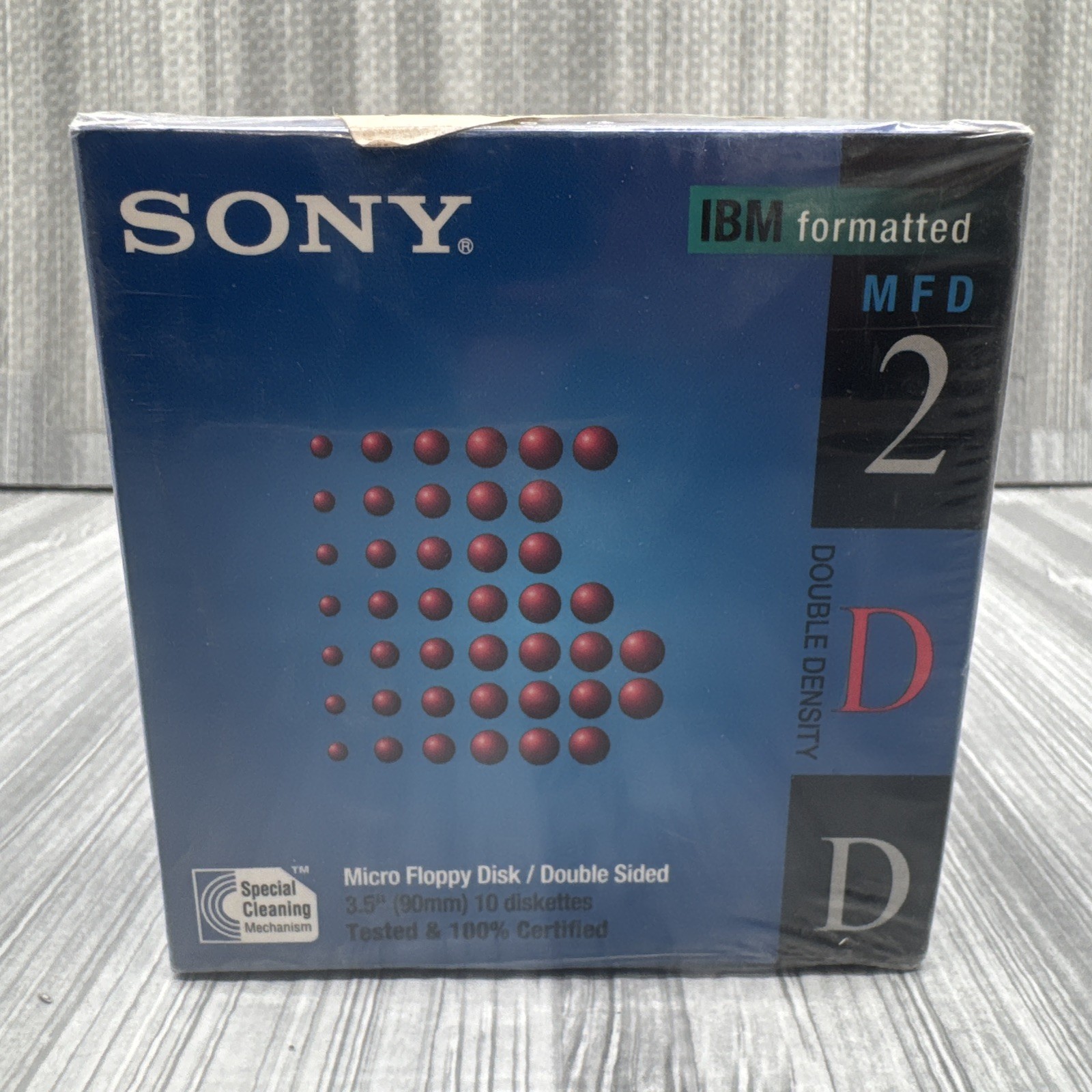 VINTAGE Sony 2HD IBM Formatted (1.44 MB) 3.5'' Diskettes~10 Disk Pack New Sealed