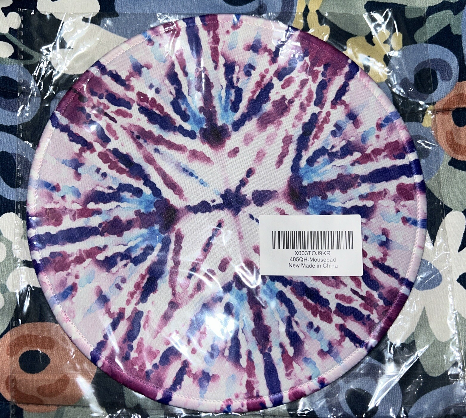 Abstract Watercolor Modern Purple Tie dye Small Mousepad 7.9x7.9 Inches Washable