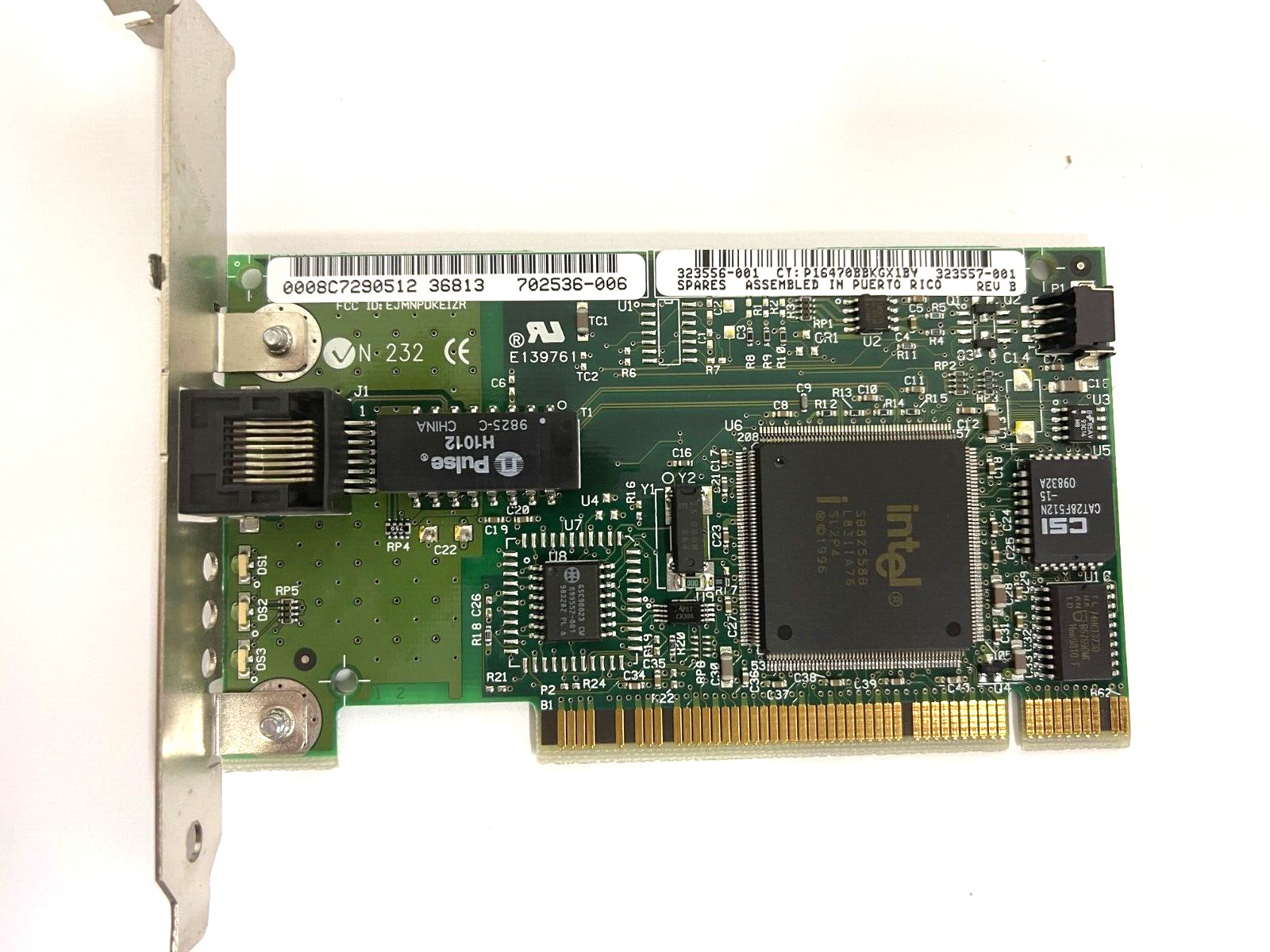 VINTAGE COMPAQ NC3121 INTEL SB82558 PCI 10/100 ETHERNET NETWORK CARD RJ45 MXB123
