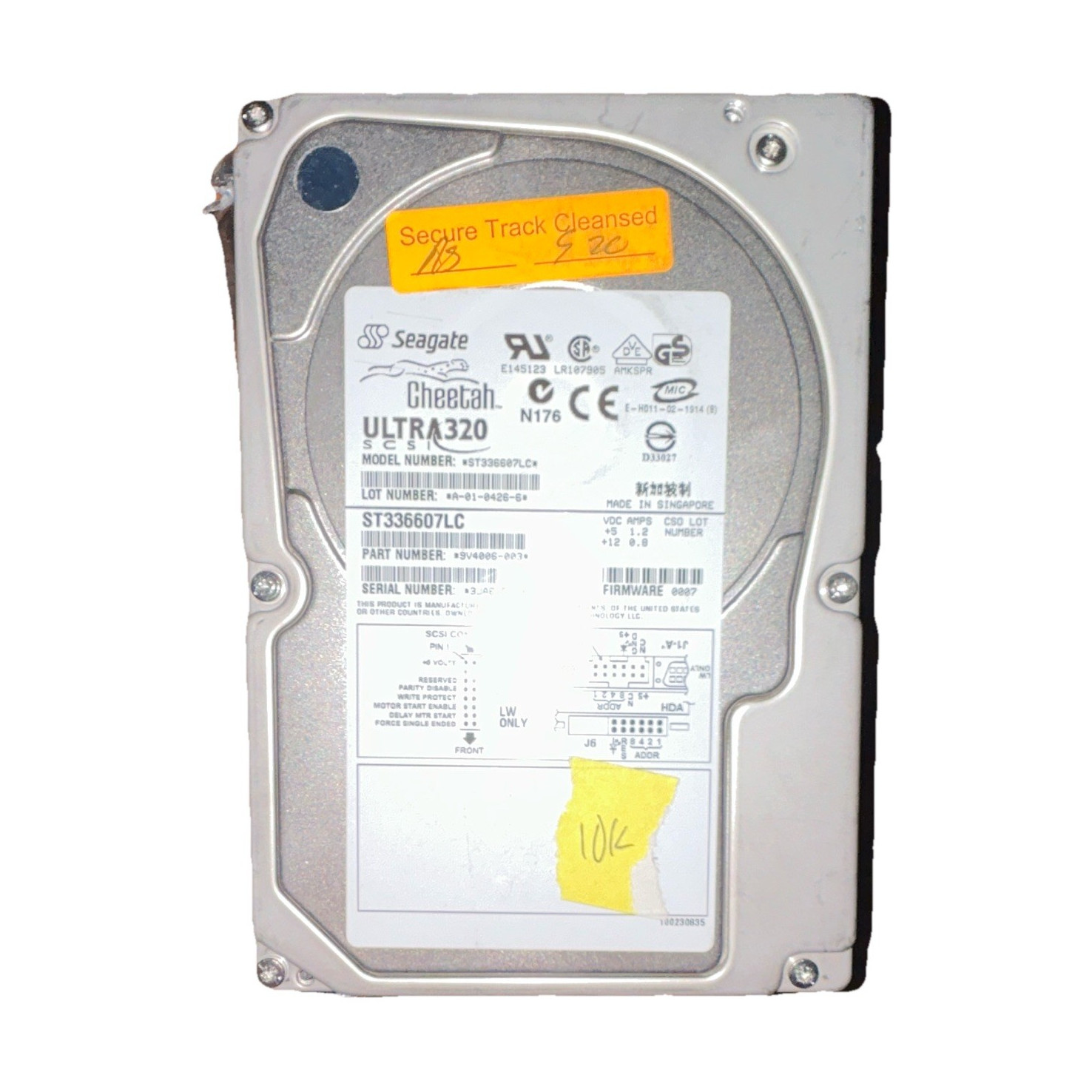 Seagate Cheetah 36.4GB 3.5" Ultra320 SCSI 10K 8MB Hot Swap ST336607LC