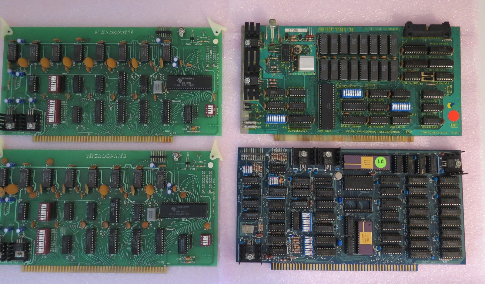 4 Rare Vintage S-100 Video Boards