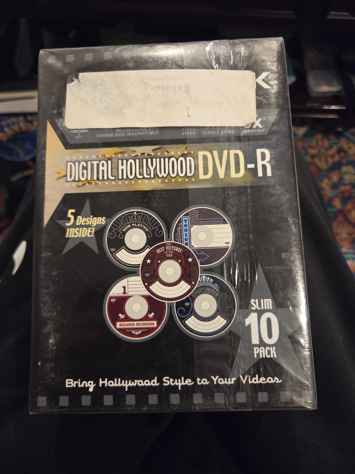 New sealedTDK Digital Hollywood DVD+R 10 Pack 4.7GB 8X Recordable DVDs 5 Designs