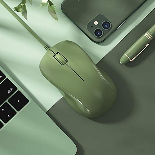 USB Silent Wired Computer Mouse with Easy Click for Office and Home, 1200DPI,...