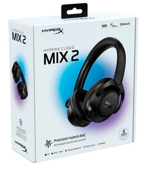 HyperX Cloud MIX 2 田 Wireless Gaming Headset 田 Black Grade A