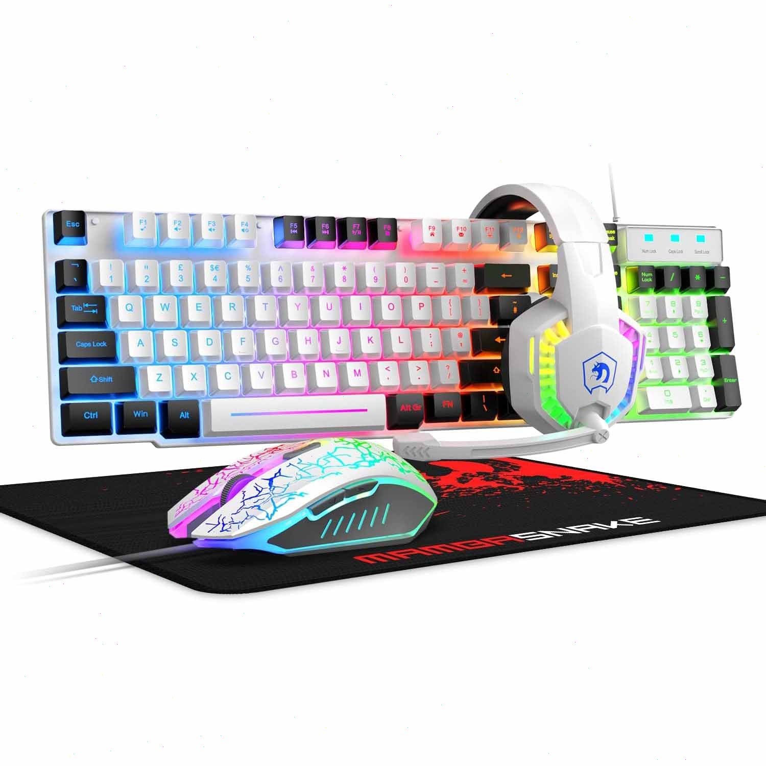 ZIYOULANG T11 UK Layout 4-in-1 Wired Gaming Keyboard Mouse Combo Headset For PC