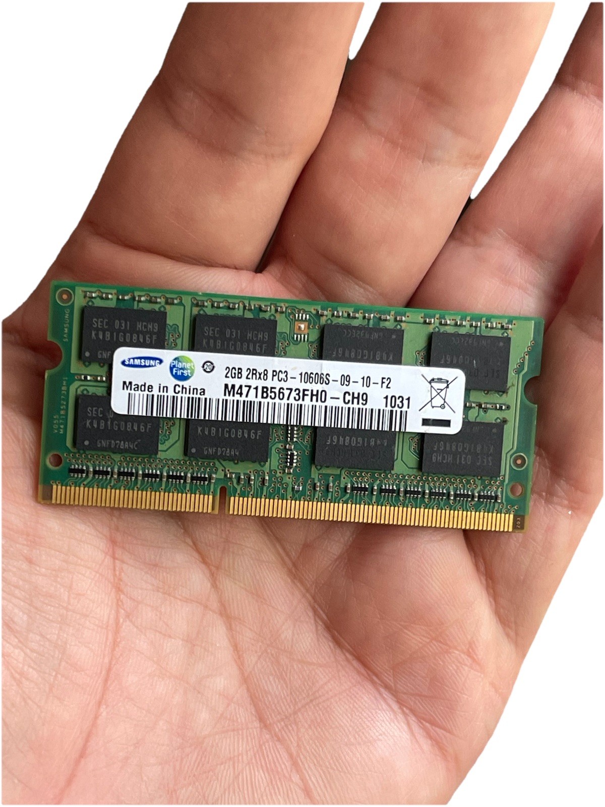 SAMSUNG RAM 2GB 2Rx8 PC3 - 10600S-09-10-F2