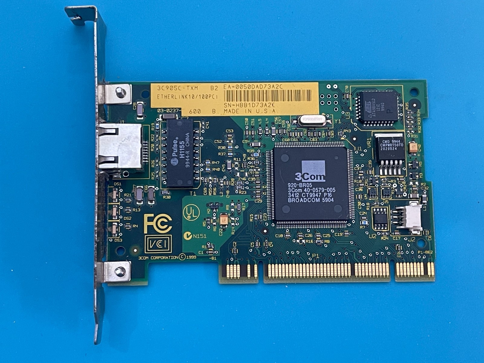 3COM Etherlink 10/100 Mbps 3C905C-TX-M-B2 PCI Network Card