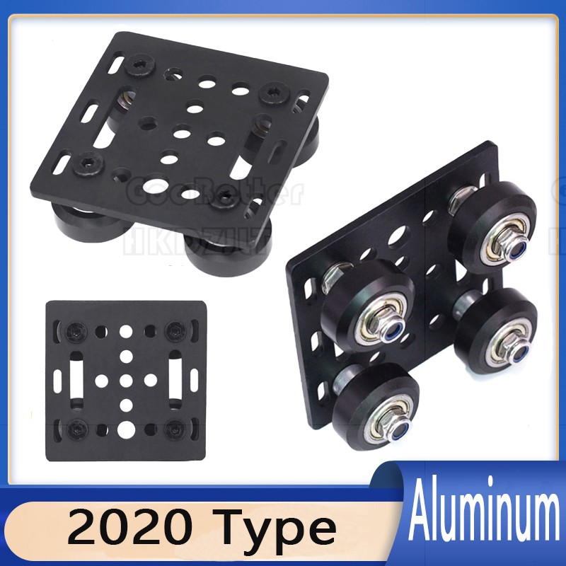 3D Printer 2020 Aluminum Profile Pulley V-Slot Build Gantry Plate Black