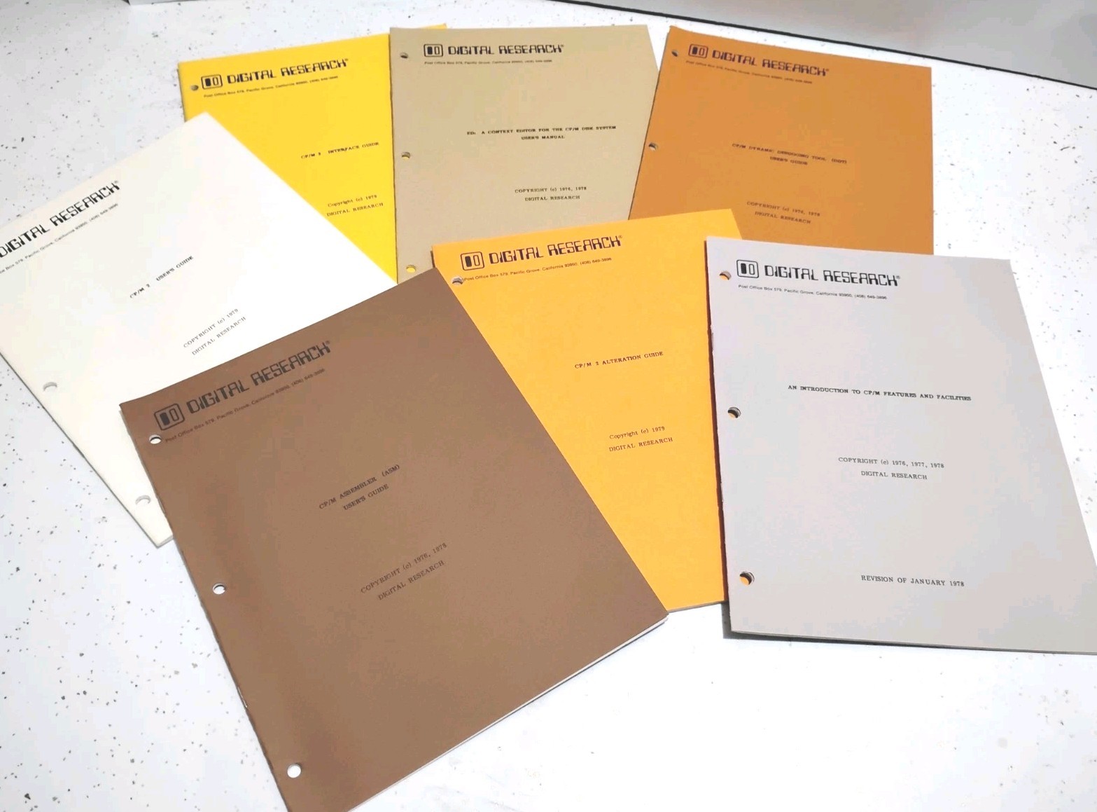 Vintage 1976–1979 Digital Research Manual Set (7) Original CP/M 2.0/2.2 Docs 