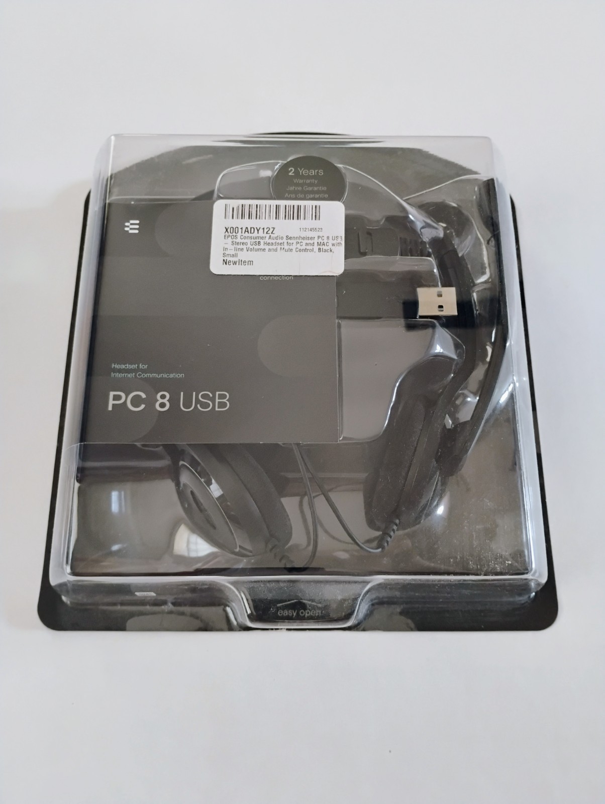 EPOS Sennheiser PC 8 USB Stereo USB Headset, In-Line Volume/Mute Control For PC